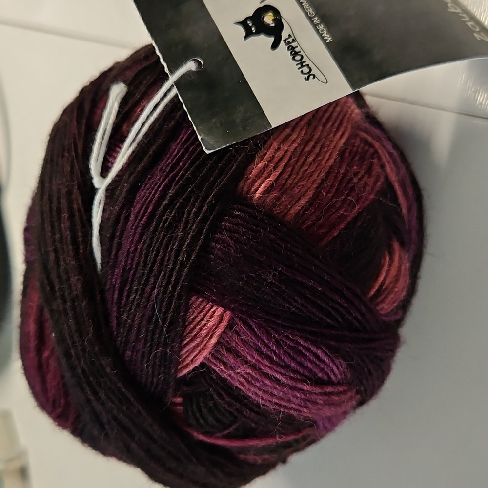 Schoppel Zauberball Sock Yarn Purple Mauve Plum superwash wool knitting crochet